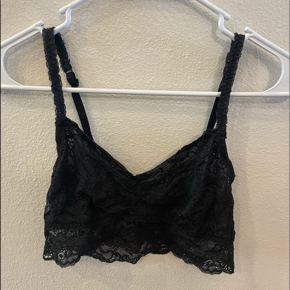 PINK Victoria’s Secret Black Lace Bralette.